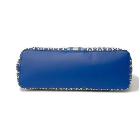  TORY BURCH トリーバーチ キャンバス 2WAYバッグ　OSサイズ　袋付 53304 ブルー ストラップ付 