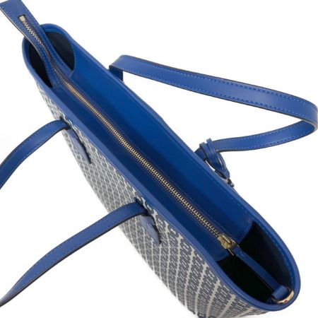  TORY BURCH トリーバーチ キャンバス 2WAYバッグ　OSサイズ　袋付 53304 ブルー ストラップ付 