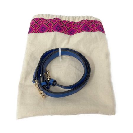  TORY BURCH トリーバーチ キャンバス 2WAYバッグ　OSサイズ　袋付 53304 ブルー ストラップ付 