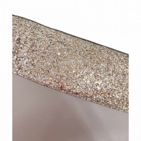  Kate Spade ケイトスペード グリッター ラメ レザー トートバッグ WKRU5613 ベージュ×グレー