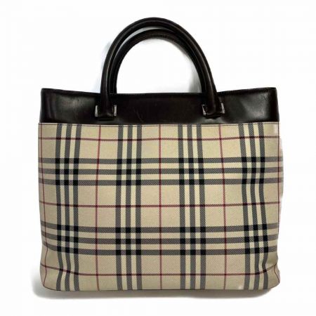  BURBERRY バーバリー トートバッグ 　バーバリーチェック　キズ有 ベージュ/茶