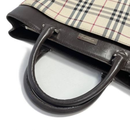  BURBERRY バーバリー トートバッグ 　バーバリーチェック　キズ有 ベージュ/茶