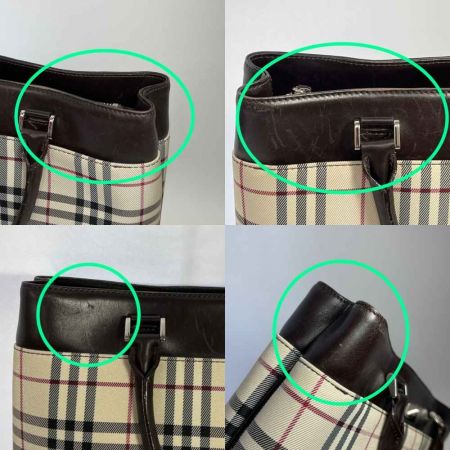  BURBERRY バーバリー トートバッグ 　バーバリーチェック　キズ有 ベージュ/茶