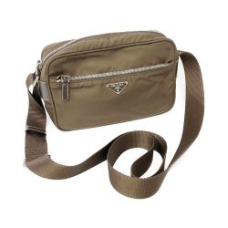 ◆◆ PRADA プラダ ナイロンショルダーバッグ ブラウン Bランク