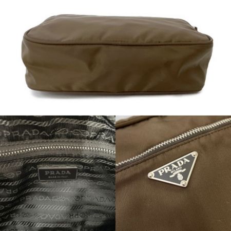  PRADA プラダ ナイロンショルダーバッグ ブラウン