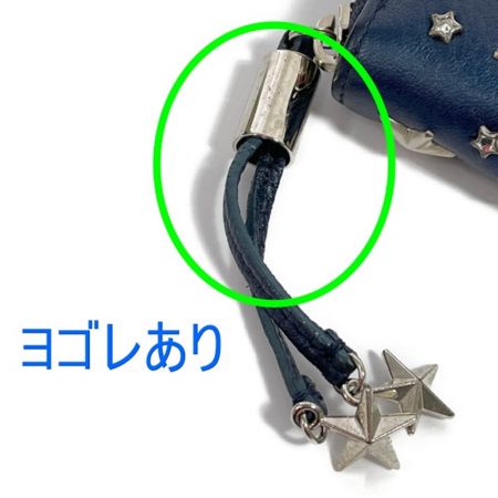  JIMMY CHOO ジミーチュウ 長財布　FILIPA CST STONE BLUE ※スタッズ一部変色有 ブルー