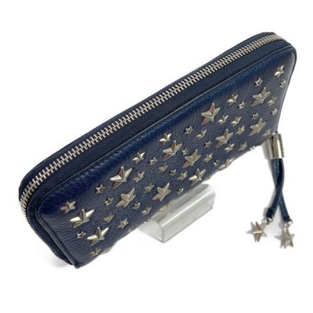 中古】 JIMMY CHOO ジミーチュウ 長財布 FILIPA CST STONE BLUE