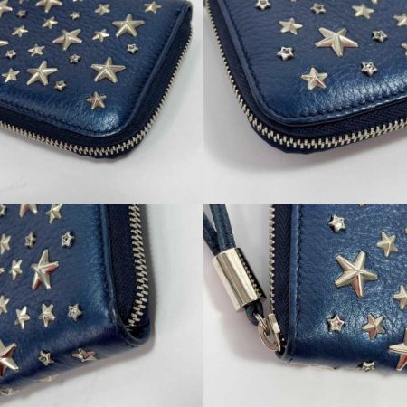 中古】 JIMMY CHOO ジミーチュウ 長財布 FILIPA CST STONE BLUE