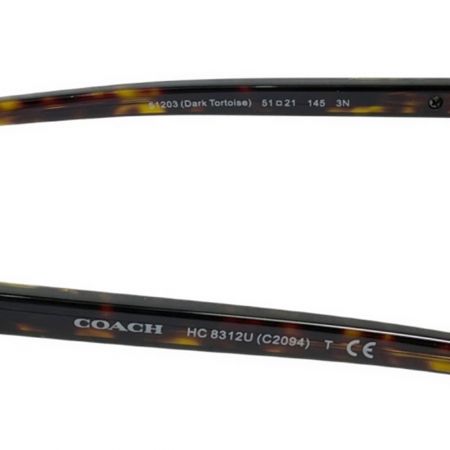  COACH コーチ  サングラス　セルフレーム 　ケース付　キズ有　51203 HC8312U ブラウン