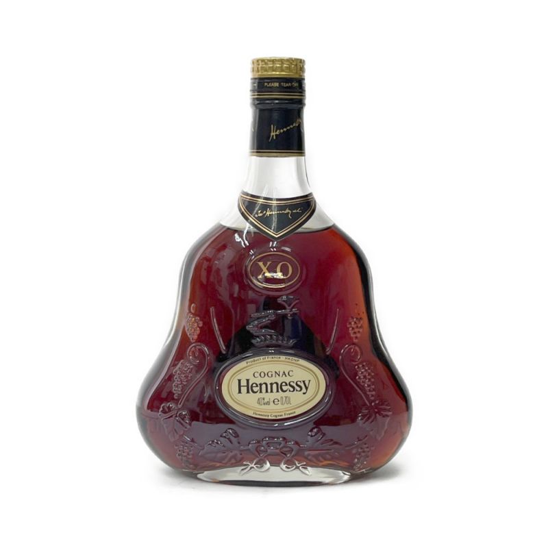 中古】 Hennessy ヘネシー クリアボトル 金キャップ コニャック