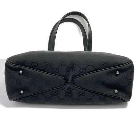  GUCCI グッチ GGキャンバス×レザー トート ショルダーバッグ 113019・203989  ブラック