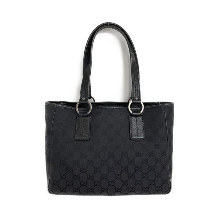 GUCCI グッチ GGキャンバス×レザー トート ショルダーバッグ 113019・203989 ブラック｜中古｜なんでもリサイクルビッグバン