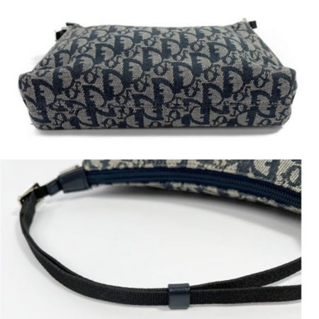  Christian Dior クリスチャンディオール トロッター　ミニバッグ　ポーチ PZ1012 ネイビー