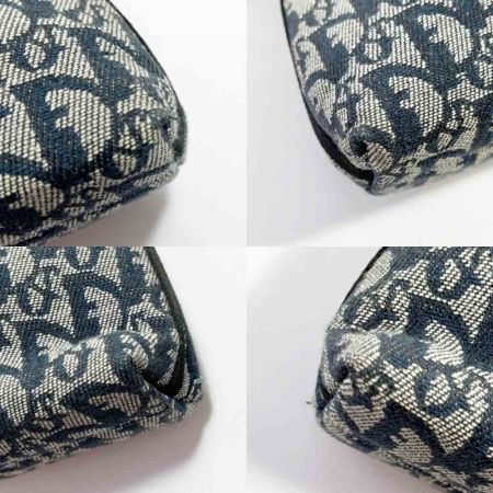  Christian Dior クリスチャンディオール トロッター　ミニバッグ　ポーチ PZ1012 ネイビー