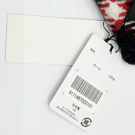  agnes b アニエスベー マフラー チェック柄 タグ付 レディース 未使用品 レッド ブラック