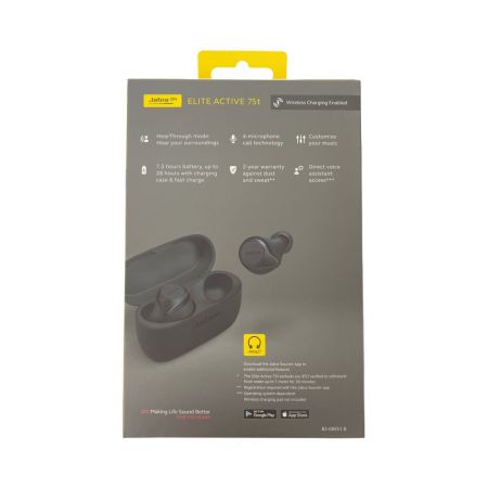  Jabra 【未開封品】ELITE active 75t　ワイヤレスイヤホン 100-99093004-40 グレー