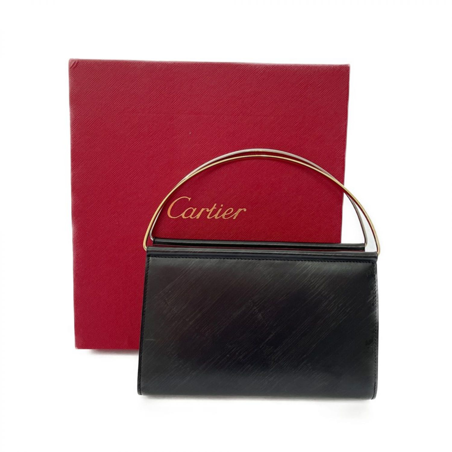 中古】 Cartier カルティエ パーティーバッグ L3000496 ブラック B