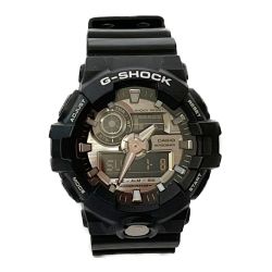 ◆◆ CASIO カシオ デジアナウォッチ　腕時計 GA-710 ブラック x シルバー Bランク
