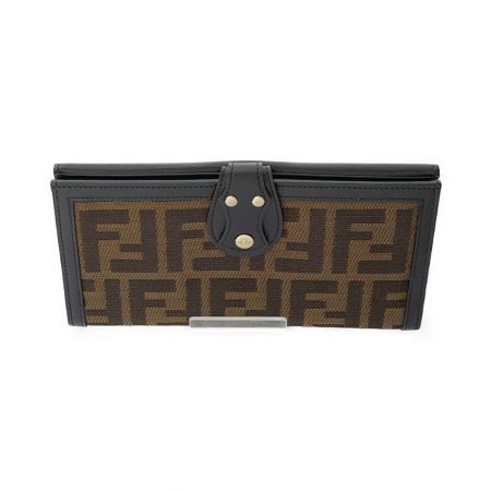  FENDI フェンディ 二つ折り長財布　ズッカ　布袋、箱付き 317166 ブラウン