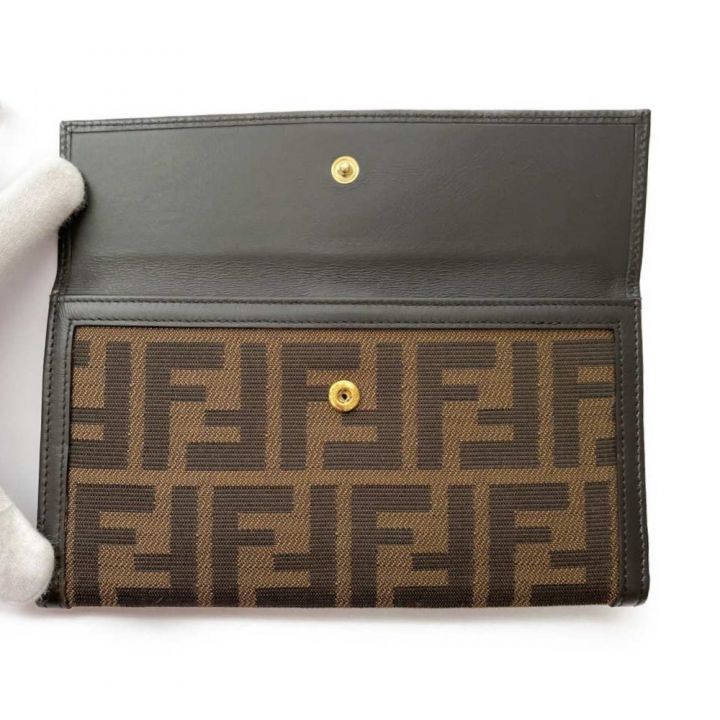 FENDI フェンディ 二つ折り長財布 ズッカ 布袋、箱付き 317166