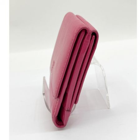  LOEWE ロエベ 財布　3つ折り財布　Wホック ピンク