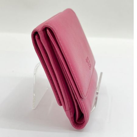  LOEWE ロエベ 財布　3つ折り財布　Wホック ピンク