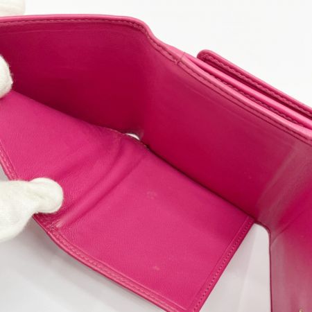  LOEWE ロエベ 財布　3つ折り財布　Wホック ピンク