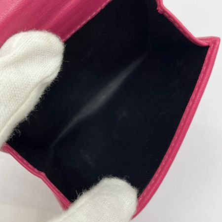  LOEWE ロエベ 財布　3つ折り財布　Wホック ピンク