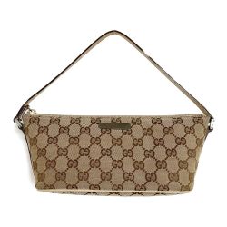 ◆◆ GUCCI グッチ アクセサリーポーチ　GGキャンバス 07198 ブラウン Bランク