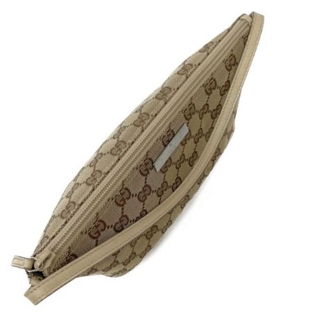  GUCCI グッチ アクセサリーポーチ　GGキャンバス 07198 ブラウン