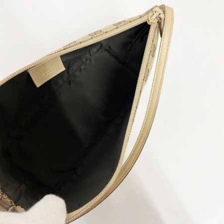  GUCCI グッチ アクセサリーポーチ　GGキャンバス 07198 ブラウン