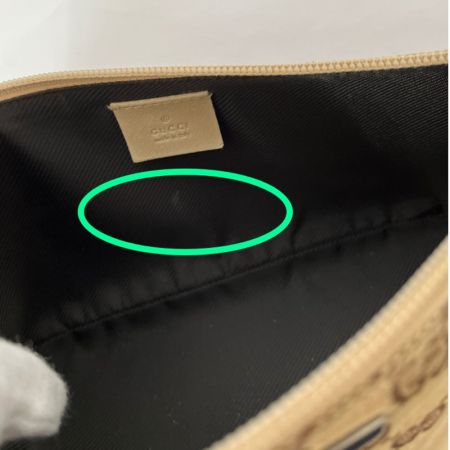  GUCCI グッチ アクセサリーポーチ　GGキャンバス 07198 ブラウン