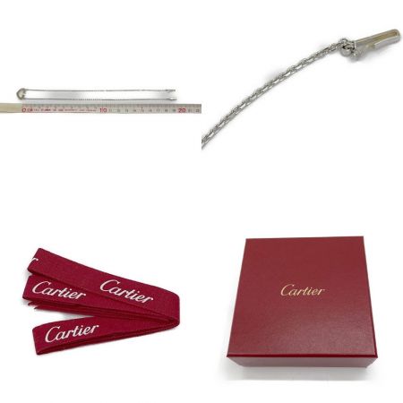  Cartier カルティエ  750　K18　ホワイトゴールド 総重量7.4ｇ Cハート　ネックレス 箱付