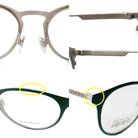  BURBERRY バーバリー  眼鏡フレーム　コーティング剥がれ有 B1360 1327 グリーン