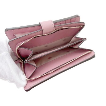  Kate Spade ケイトスペード 二つ折り財布 スペードリンク ピンク