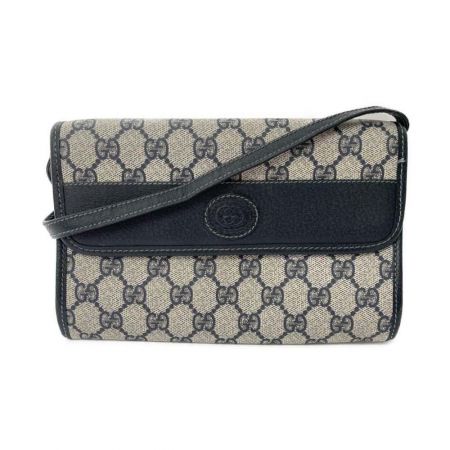  GUCCI グッチ ヴィンテージグッチ　オールドグッチ　ショルダーバッグ　ペン跡有 004891041 白/ネイビー