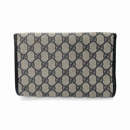  GUCCI グッチ ヴィンテージグッチ　オールドグッチ　ショルダーバッグ　ペン跡有 004891041 白/ネイビー