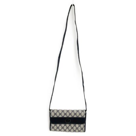  GUCCI グッチ ヴィンテージグッチ　オールドグッチ　ショルダーバッグ　ペン跡有 004891041 白/ネイビー