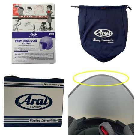  Arai アライ 　バイク用品　ヘルメット　　59-60cm SZ-Ram4 Kenny イエロー x ブラック x ホワイト 袋、シールド、箱付