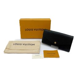 ◆◆ LOUIS VUITTON ルイヴィトン 長財布　モノグラム ポルトフォイユ・サラ モノグラムアンプラント ノワール M61182 ブラック Cランク