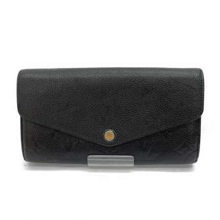  LOUIS VUITTON ルイヴィトン 長財布　モノグラム ポルトフォイユ・サラ モノグラムアンプラント ノワール M61182 ブラック