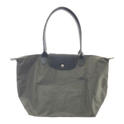 ◆◆ Longchamp ロンシャン プリアージュ トート　折り畳みバッグ カーキ Bランク