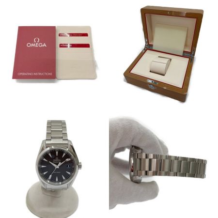  OMEGA オメガ シーマスターアクアテラ クォーツ 付属品完備  23110396006001 ※2023.3磨き・電池交換済