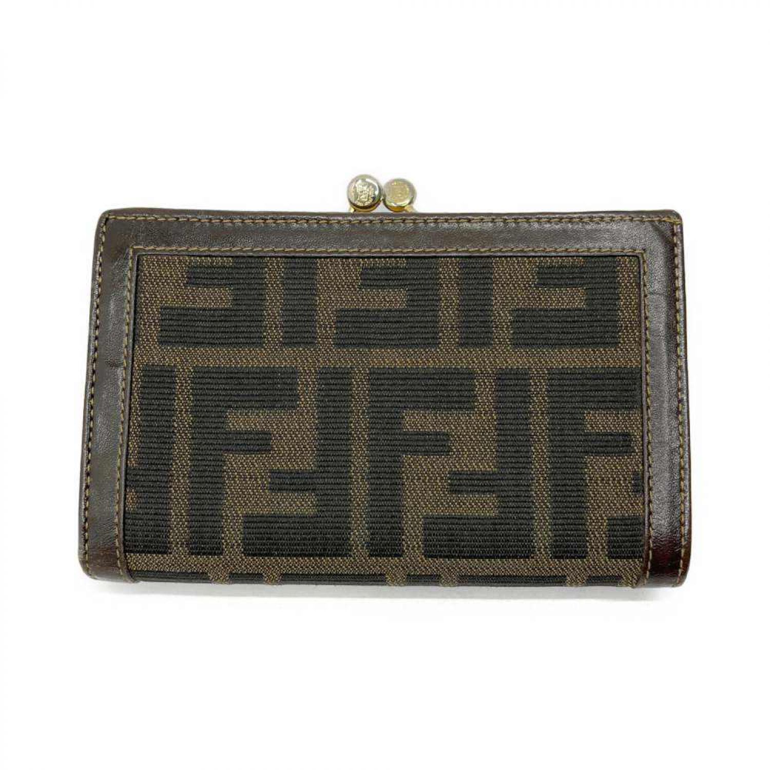 中古】 FENDI フェンディ 2つ財布 がま口財布 ズッカ T5687 Bランク