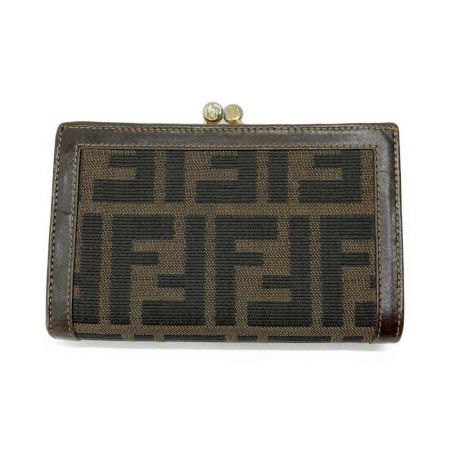  FENDI フェンディ 2つ財布 がま口財布　ズッカ T5687