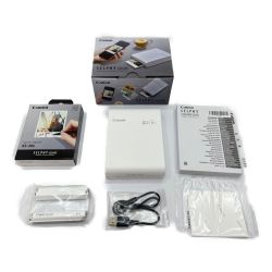 ◆◆ CANON キャノン  コンパクトフォトプリンター スマートフォン用プリンター  純正インクラベルセット付 SELPHY SQUARE QX10 ホワイト Sランク