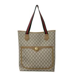 ◆◆ GUCCI グッチ トートバッグ オールドグッチ　プラス　中留め金部分のあて革取れ有 ブラウン Bランク