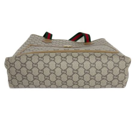  GUCCI グッチ トートバッグ オールドグッチ　プラス　中留め金部分のあて革取れ有 ブラウン