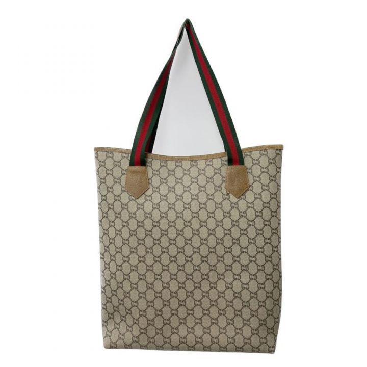 GUCCI グッチ トートバッグ オールドグッチ プラス 中留め金部分のあて革取れ有 ブラウン｜中古｜なんでもリサイクルビッグバン