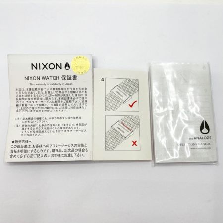 NIXON ニクソン スピットファイア クォーツ 箱・取説付 ステンレススチール  A045 3240-00
